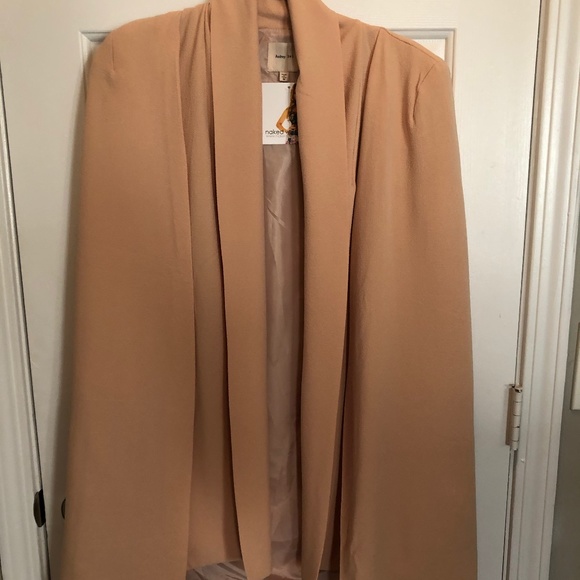 Audrey 3 + 1 Peach Cold Shoulder Coat